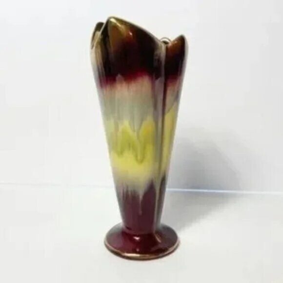 Vintage Bay Keramik Pottery Drip Glaze Vase - Picture 4 of 9